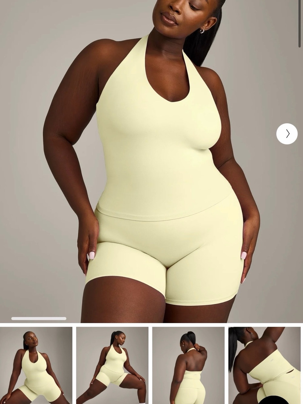 Oner Active Pastel Yellow Halter Tank
